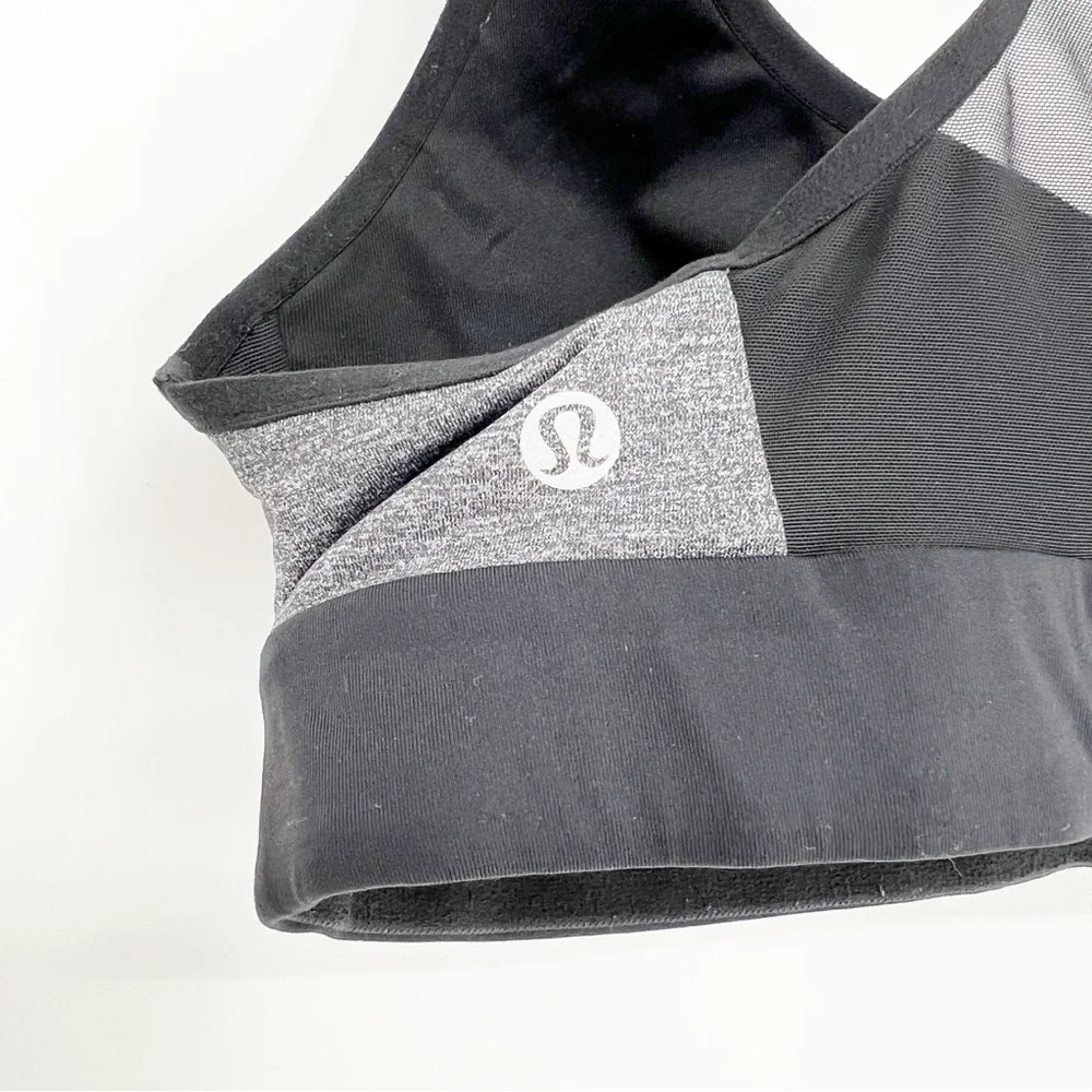 Lululemon Speed Up High Support Padded‎ Racerback Sports Bra 4 Grey - Picture 5 of 7